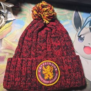 Gryffindor Red and Yellow Pom-Pom Beanie